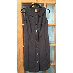 Tory Burch Brown Sleeveless Button-Down Dress Size 8 -